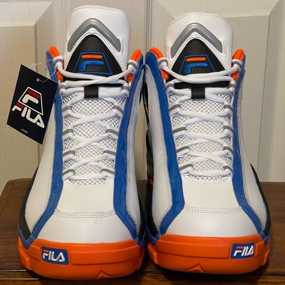 FILA Grant Hill 2 Basketball Shoes White /Blue/ Orange NY Men’s Sz 10 & 11.5 NEW - Picture 3 of 10